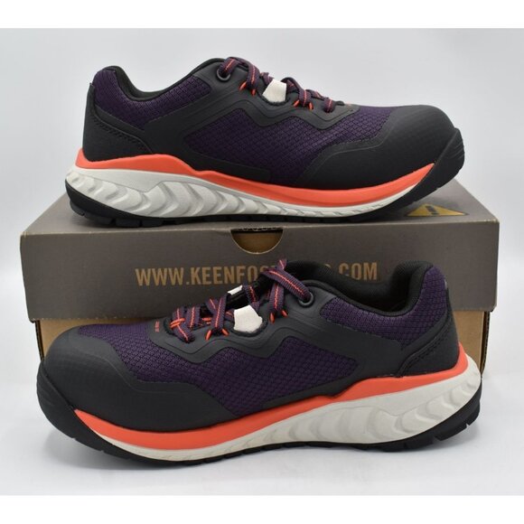 Keen Utility Womens Size 8.5 Tempe Comp Toe EH Grape Black Safety Work Shoes - Picture 11 of 14